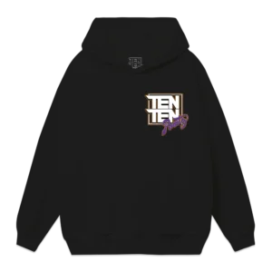 The TenCo x Runtz Domino Hoodie Black, Front