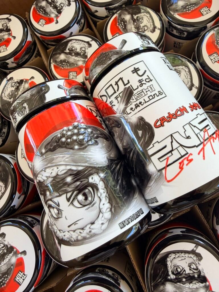 BLUE ZUSHI Zalympix 2026 Edition by THE TENCO x ZALYMPIX limited edition collectible anime art metal tins packaging in box THE TENCO 2026 Strains
