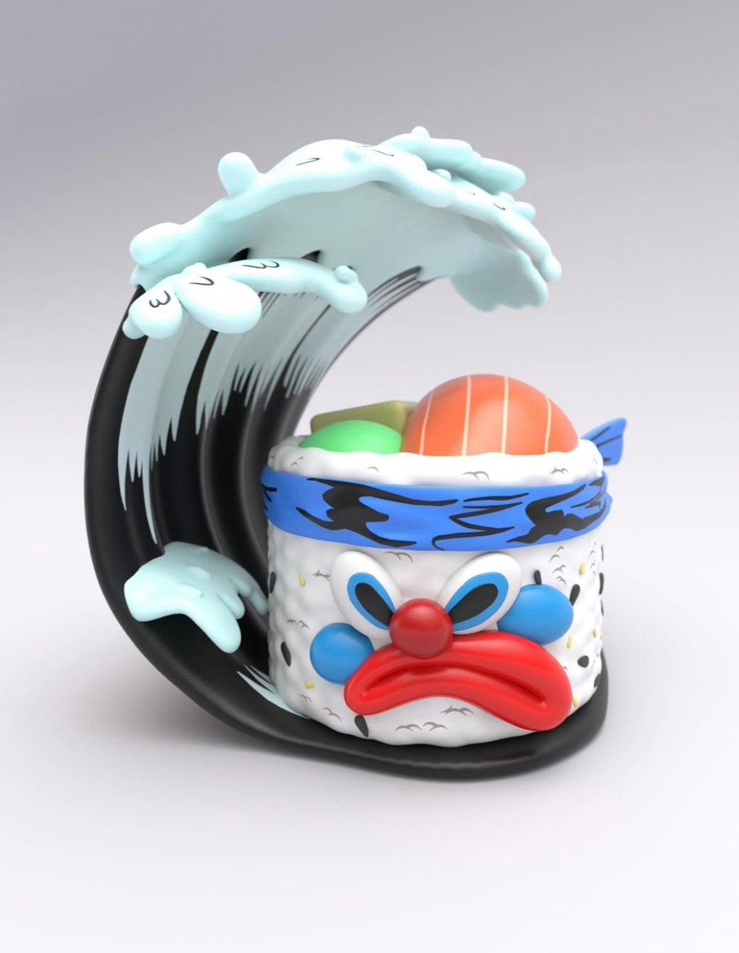 ZUSHI x SLAWN First Edition Blue Zushi Vinyl Art Figure | Limited Edition Collectible Toy by THE TENCO - Image 2