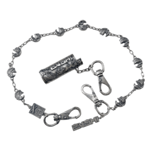 Full Zushi Lighter Chain with lighter case, wave charms, and pendant THE TENCO