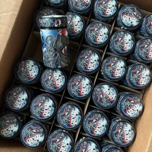 Black Zquid by THE TENCO premium cannabis flower jars with custom squid branding