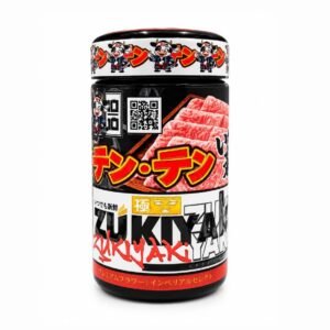 ZUKIYAKI By THE TENCO premium 7g flower jar front view with Japanese packaging, cow mascot and wagyu imagery